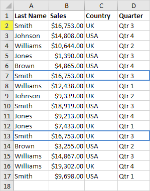 Remove Duplicates Example