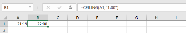 Use CEILING to Round Time Up