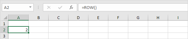 ROW function Without Reference