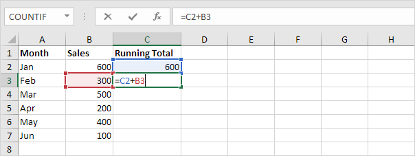 Add New Value to Previous Running Total