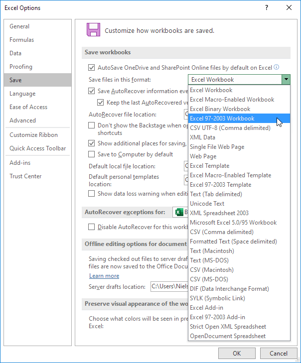 Save In Excel 97 2003 Format Easy Excel Tutorial
