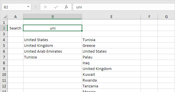 statement Pastries topic Create a Search Box in Excel (Easy Tutorial)
