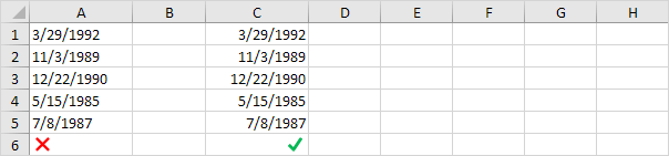 Dates in Excel are right-aligned