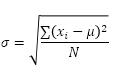 Formula of the Standard Deviation Based on the Entire Population