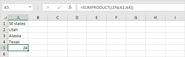 Elegant Sumproduct Formula