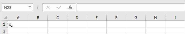 Subscript in Excel