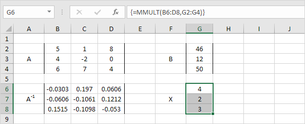 Solve A System Of Linear Equations In Excel Easy Excel Tutorial