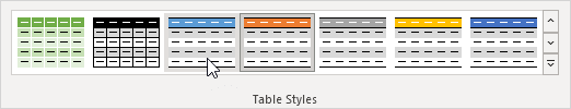 Change Table Style