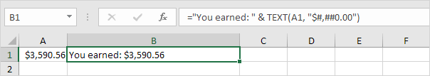 Text Function in Excel