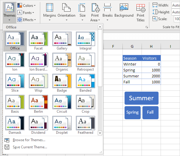 Themes In Excel Easy Excel Tutorial