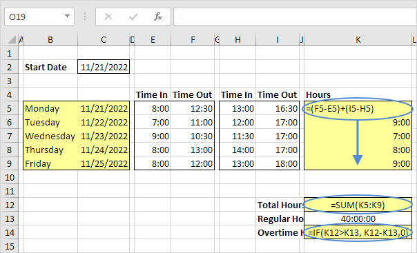 Time Sheet in Excel - Easy Excel Tutorial