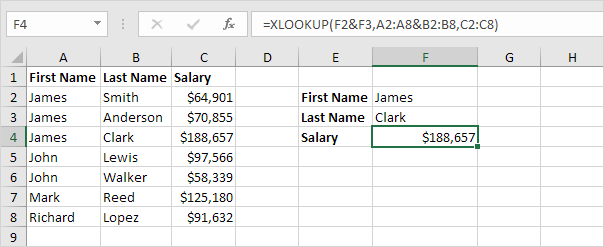 XLOOKUP function in Excel