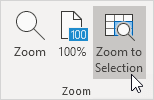 Click Zoom to Selection