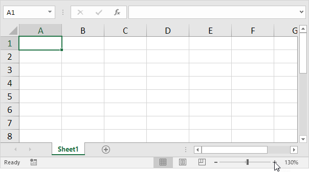 Quickly Zoom the Excel Document