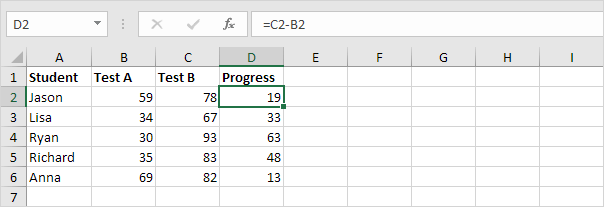 Without Excel Array Formula, Step 1 in excel