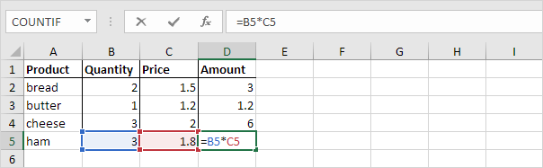 Relative Reference in Excel