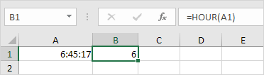 Hour Function In Excel