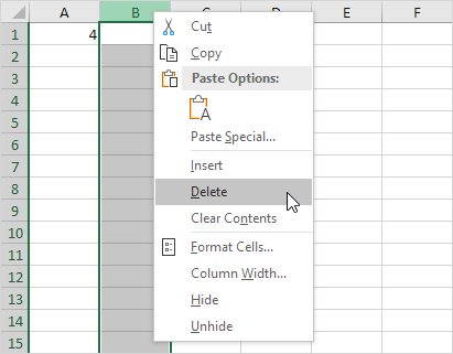 Delete Column