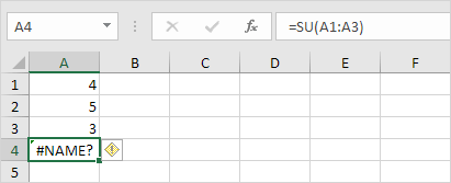 #NAME? error in Excel