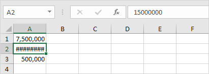 ##### error in Excel