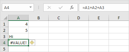 Formula Errors In Excel Easy Excel Tutorial