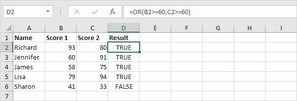 OR Function In Excel