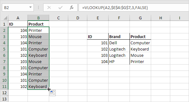 Copy Vlookup Function Copy Vlookup Function