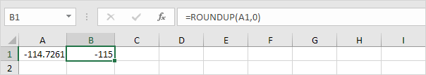 Round Negative Number Up to Nearest Integer