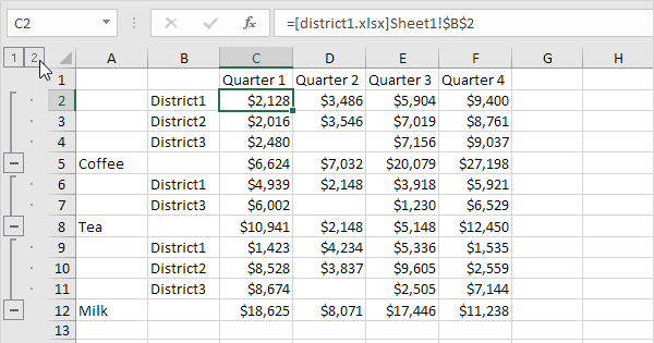 Consolidate in Excel - Easy Excel Tutorial