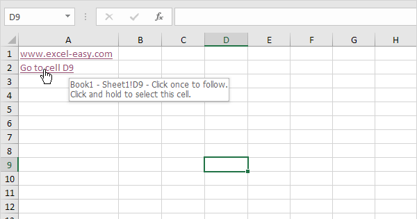 Insert Hyperlinks in Excel (In Easy Steps)