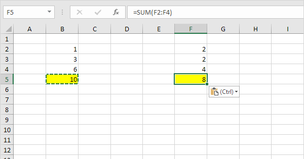 Paste Options in Excel - Easy Excel Tutorial