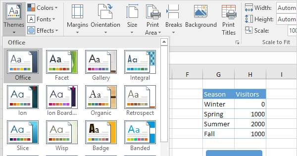themes in excel easy excel tutorial basis excel theme