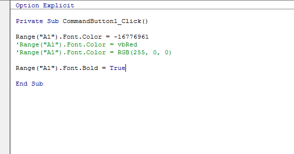 Excel Vba Font Property Easy Excel Macros