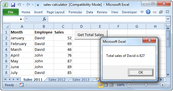 sales calculator in excel