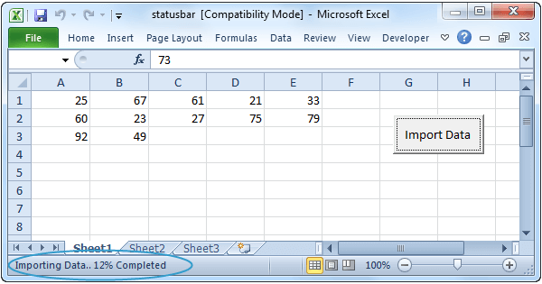 Excel Vba Statusbar Property Easy Excel Macros