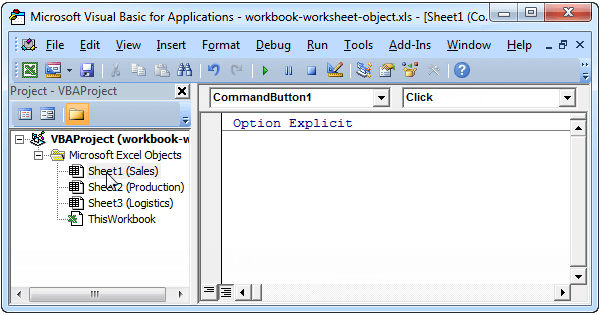 Reference workbook and worksheet vba