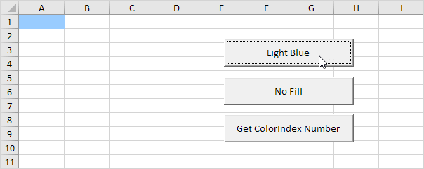 Background Color in Excel VBA