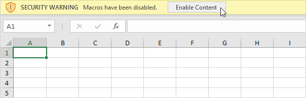 Enable Macros in Excel