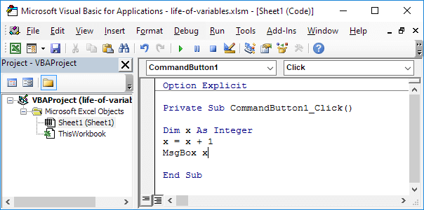 Dim Statement in Excel VBA