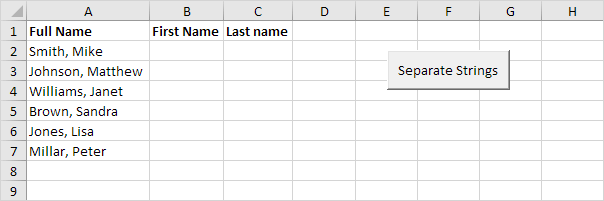 Separate Strings in Excel VBA