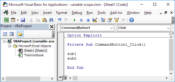 Variable Scope In Excel Vba Easy Excel Macros